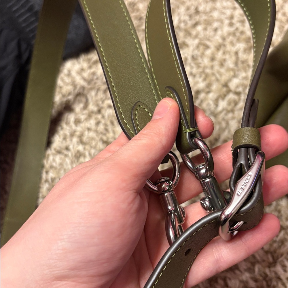 Coach Slouchy Rogue Top Handle in Olive - Picture 15 of 17